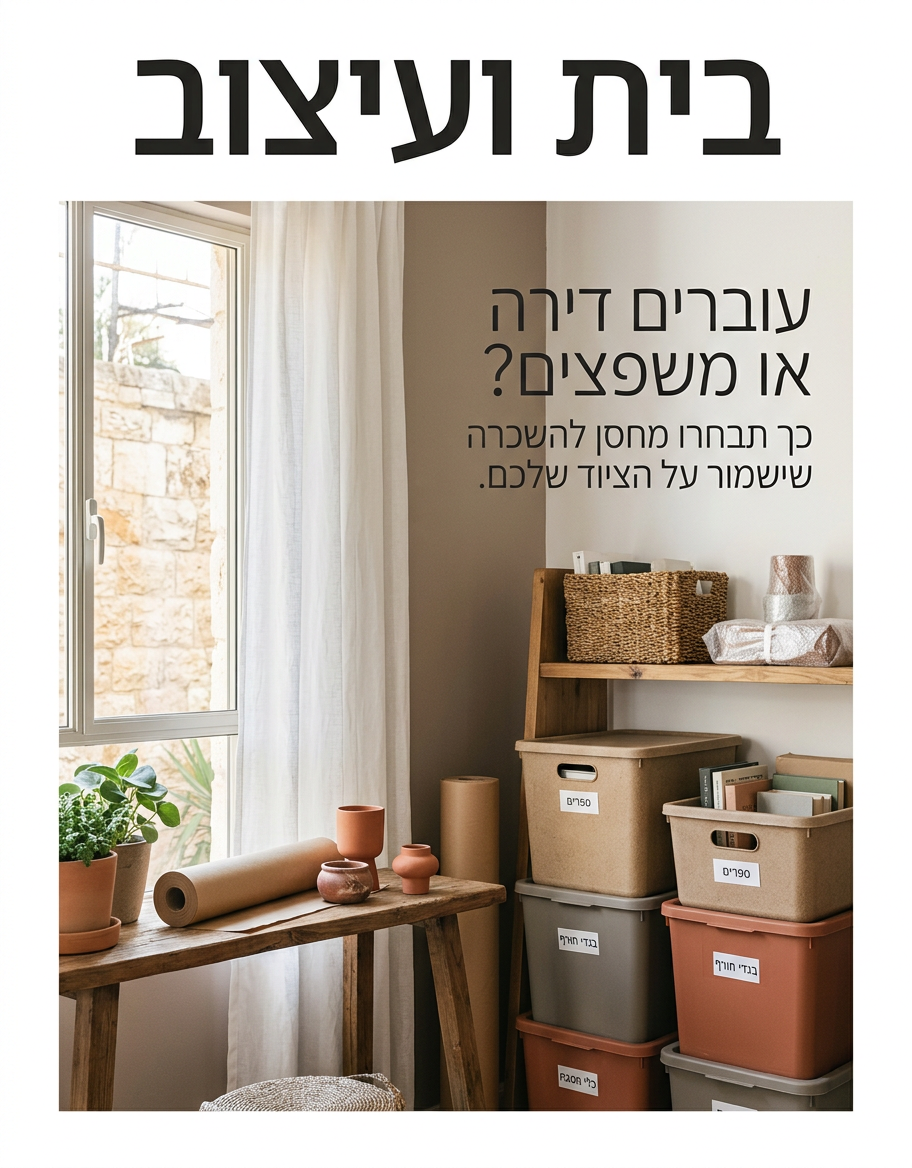 עוברים דירה או משפצים? כך תבחרו מחסן להשכרה שישמור על הציוד שלכם